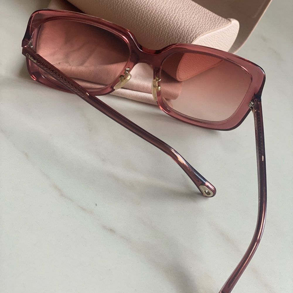 Chloe Pink Sunglasses with Ombré Lens - Picture 7 of 8